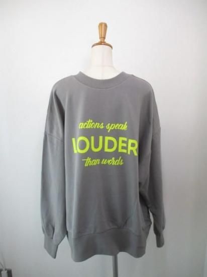 送料無料 シロデラボンテ siro de labonte LOUDER 2way PO R543217 レディース 25秋冬 裏毛 ロゴスウェット 日本製 前後2way ASHGRAY