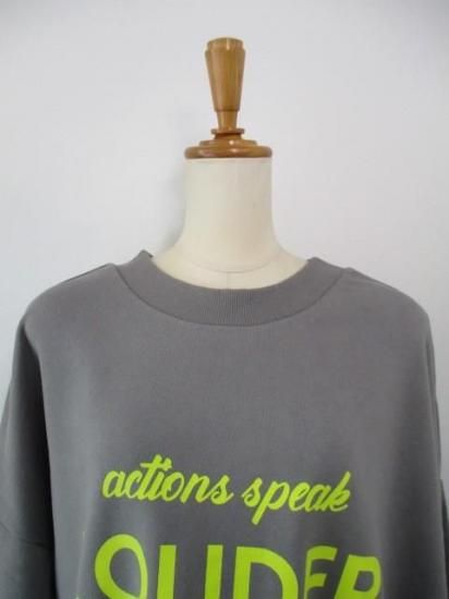 送料無料 シロデラボンテ siro de labonte LOUDER 2way PO R543217 レディース 25秋冬 裏毛 ロゴスウェット 日本製 前後2way ASHGRAY