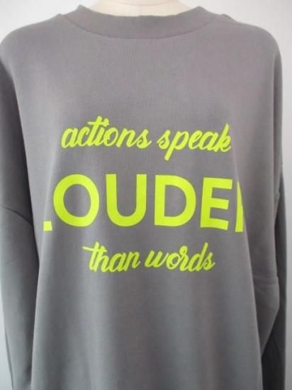 送料無料 シロデラボンテ siro de labonte LOUDER 2way PO R543217 レディース 25秋冬 裏毛 ロゴスウェット 日本製 前後2way ASHGRAY