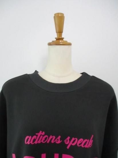 送料無料 シロデラボンテ siro de labonte LOUDER 2way PO R543217 レディース 25秋冬 裏毛 ロゴスウェット 日本製 前後2way CHARCOAL