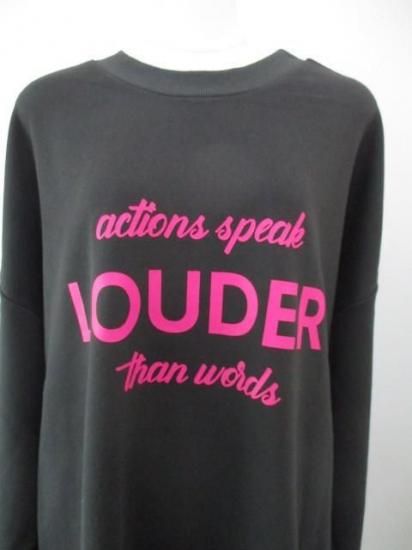 送料無料 シロデラボンテ siro de labonte LOUDER 2way PO R543217 レディース 25秋冬 裏毛 ロゴスウェット 日本製 前後2way CHARCOAL