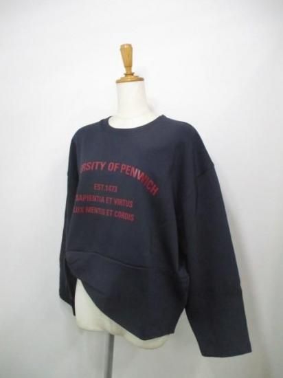 ブティックオーディナリー Boutique OrdinaryTwisted College Sweat BO25-326T BO25-326T-ネイビー