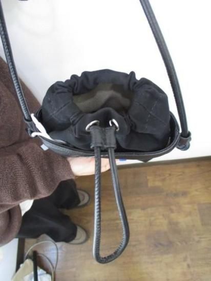 ̵ ӥ BEAURE Mini Drawstring Pouch Bag B-25347 ߥ˥   쥶 ܳ ǥ꡼桼 奢 ץ BLACK