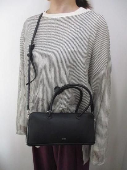 送料無料 BEAURE ビュレ 横長ブガッティ型2WAYショルダーバッグ B-25419 ショルダーバッグ 2WAY ボストンバッグ レトロ 横長 大人 ミニマル トレンド BLACK