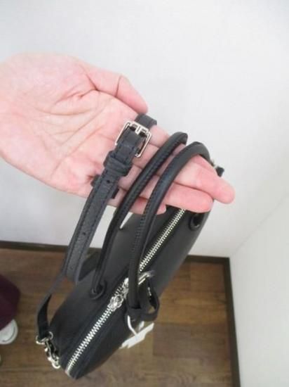 送料無料 BEAURE ビュレ 横長ブガッティ型2WAYショルダーバッグ B-25419 ショルダーバッグ 2WAY ボストンバッグ レトロ 横長 大人 ミニマル トレンド BLACK