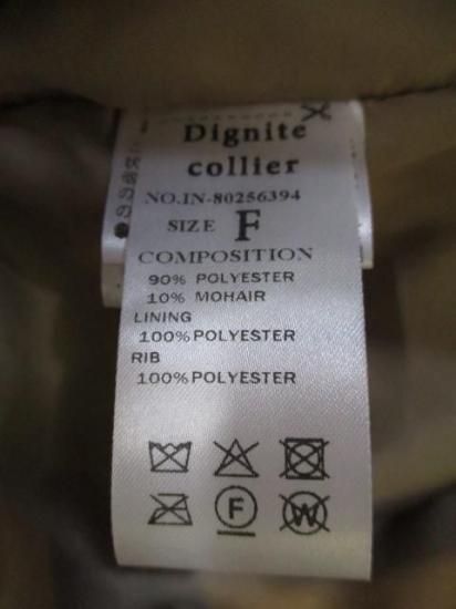 送料無料 ディニテコリエ Dignite collier モヘア混 ボアブルゾン レディース アウター IN-80256394 ノーカラー 防寒 軽量 暖かい 丈長め 25秋冬新作 MOCHA