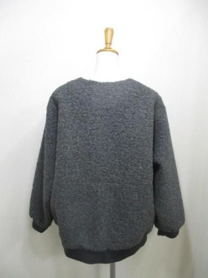 送料無料 ディニテコリエ Dignite collier モヘア混 ボアブルゾン レディース アウター IN-80256394 ノーカラー 防寒 軽量 暖かい 丈長め 25秋冬新作 CHARCOAL