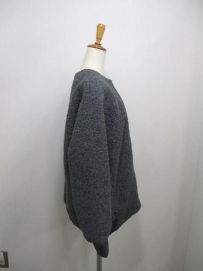 送料無料 ディニテコリエ Dignite collier モヘア混 ボアブルゾン レディース アウター IN-80256394 ノーカラー 防寒 軽量 暖かい 丈長め 25秋冬新作 CHARCOAL