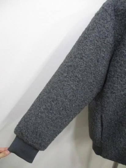 送料無料 ディニテコリエ Dignite collier モヘア混 ボアブルゾン レディース アウター IN-80256394 ノーカラー 防寒 軽量 暖かい 丈長め 25秋冬新作 CHARCOAL