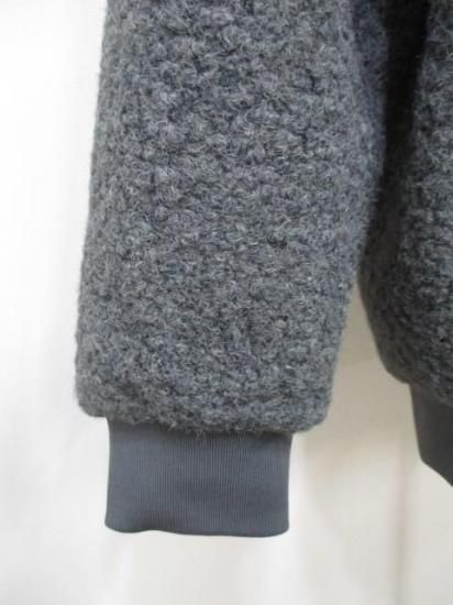 送料無料 ディニテコリエ Dignite collier モヘア混 ボアブルゾン レディース アウター IN-80256394 ノーカラー 防寒 軽量 暖かい 丈長め 25秋冬新作 CHARCOAL