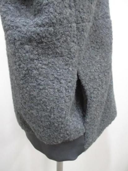 送料無料 ディニテコリエ Dignite collier モヘア混 ボアブルゾン レディース アウター IN-80256394 ノーカラー 防寒 軽量 暖かい 丈長め 25秋冬新作 CHARCOAL