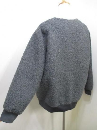 送料無料 ディニテコリエ Dignite collier モヘア混 ボアブルゾン レディース アウター IN-80256394 ノーカラー 防寒 軽量 暖かい 丈長め 25秋冬新作 CHARCOAL