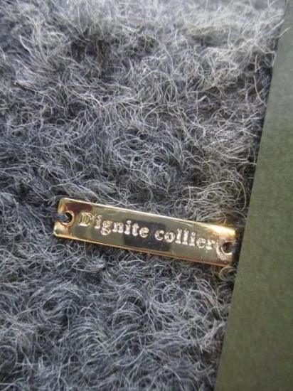 送料無料 ディニテコリエ Dignite collier モヘア混 ボアブルゾン レディース アウター IN-80256394 ノーカラー 防寒 軽量 暖かい 丈長め 25秋冬新作 CHARCOAL