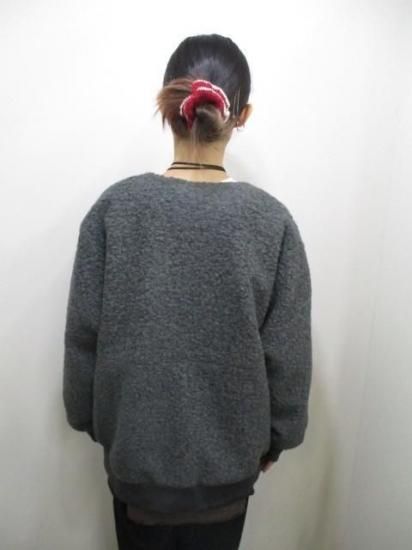 送料無料 ディニテコリエ Dignite collier モヘア混 ボアブルゾン レディース アウター IN-80256394 ノーカラー 防寒 軽量 暖かい 丈長め 25秋冬新作 CHARCOAL