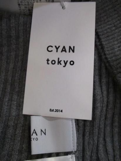 送料無料 シアントーキョー CYAN TOKYO アシメスリットオーバータートル 507415 アシメ スリット オーバータートル リブ 着心地 ゆったり 柔らかい 伸縮性 GRAY