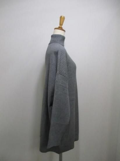 送料無料 シアントーキョー CYAN TOKYO アシメスリットオーバータートル 507415 アシメ スリット オーバータートル リブ 着心地 ゆったり 柔らかい 伸縮性 GRAY