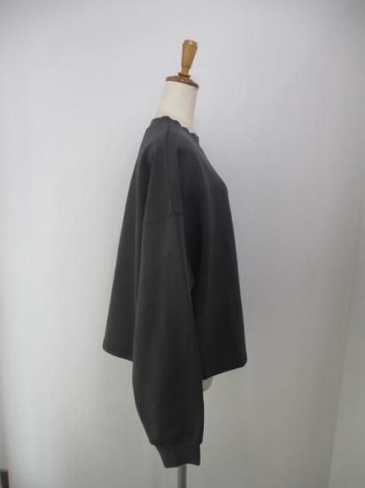 プライア Praia 刺繍バックリブカットソー LEQ-25120-チャコール×オレンジ