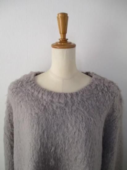 シアントーキョー CYAN TOKYO 配色カーリーショートニット 507416-ライトグレー