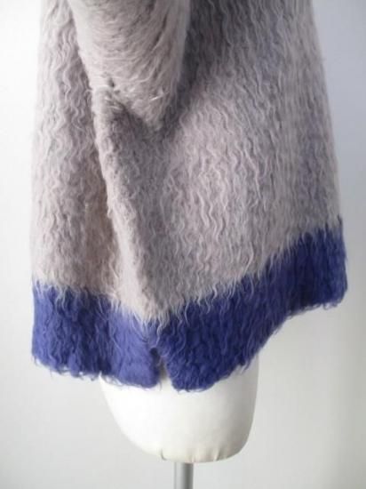 シアントーキョー CYAN TOKYO 配色カーリーショートニット 507416-ライトグレー