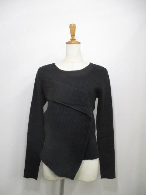 エイミーロウ Eimee Law アシメデザインリブニット 84394L-2-スミクロ×スミクロ