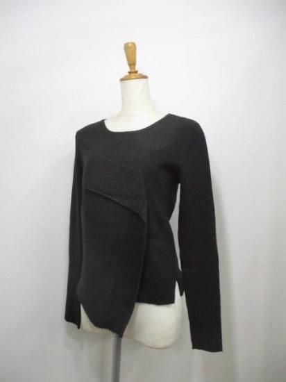 エイミーロウ Eimee Law アシメデザインリブニット 84394L-2-スミクロ×スミクロ