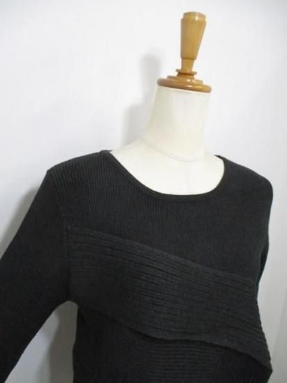 エイミーロウ Eimee Law アシメデザインリブニット 84394L-2-スミクロ×スミクロ