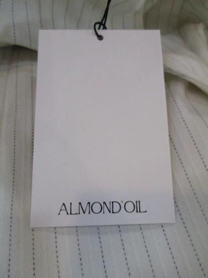 送料無料 アーモンドオイル ALMONDOIL ドビーストライプオーバーオール 252A1409 オーバーオール サロペット ストライプ 調節可能 カジュアル シーズンレス WHITE