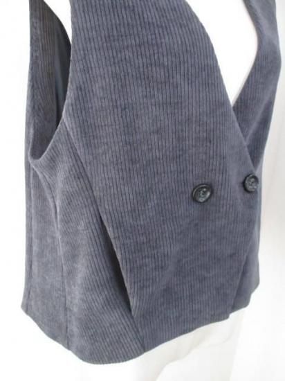 送料無料 AYANE アヤン ニットコーデュロイベスト 875812 レディース 25秋冬 ショート丈 ベスト チャコール カジュアル おしゃれ セットアップ対応 ニットベスト