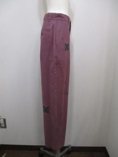 送料無料 エイミーロウ Eimee Law レタリング サイドポケットチノパン 84407L チノパン レタリング サイドポケット ハイウエスト モード 刺繍 ワッペン トレンド カジュアル PINK