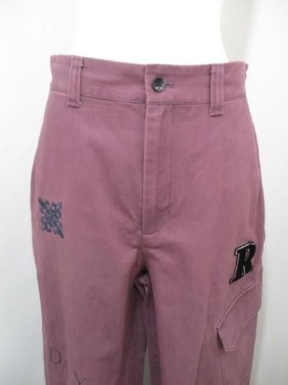 送料無料 エイミーロウ Eimee Law レタリング サイドポケットチノパン 84407L チノパン レタリング サイドポケット ハイウエスト モード 刺繍 ワッペン トレンド カジュアル PINK