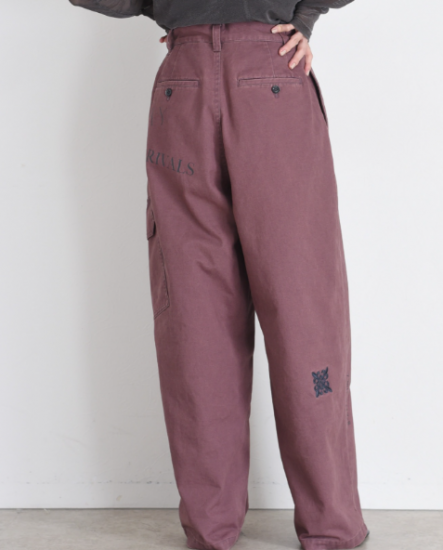 送料無料 エイミーロウ Eimee Law レタリング サイドポケットチノパン 84407L チノパン レタリング サイドポケット ハイウエスト モード 刺繍 ワッペン トレンド カジュアル PINK