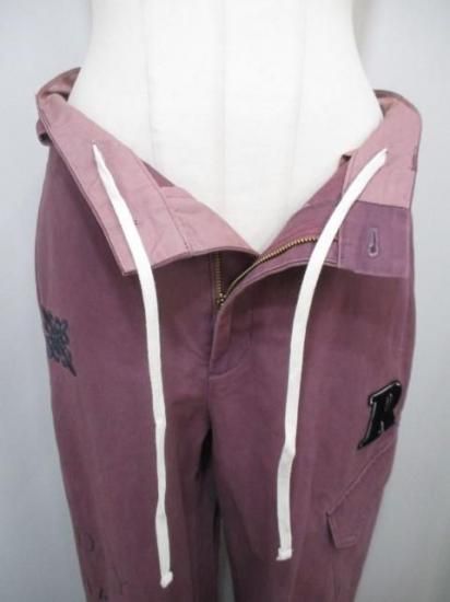 送料無料 エイミーロウ Eimee Law レタリング サイドポケットチノパン 84407L チノパン レタリング サイドポケット ハイウエスト モード 刺繍 ワッペン トレンド カジュアル PINK