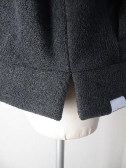 ブティックオーディナリー Boutique Ordinary Fleece Draped Motorcycle Jacket BO25-320T-チャコールグレー