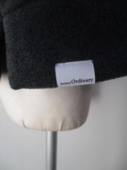 ブティックオーディナリー Boutique Ordinary Fleece Draped Motorcycle Jacket BO25-320T-チャコールグレー