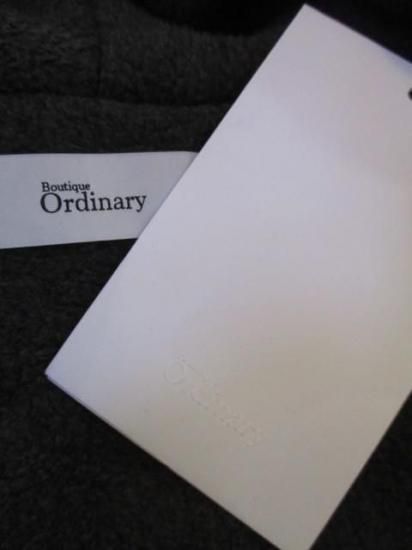 ブティックオーディナリー Boutique Ordinary Fleece Draped Motorcycle Jacket BO25-320T-チャコールグレー