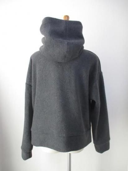 ブティックオーディナリー Boutique Ordinary Fleece Draped Motorcycle Jacket BO25-320T-チャコールグレー