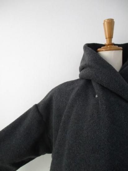 ブティックオーディナリー Boutique Ordinary Fleece Draped Motorcycle Jacket BO25-320T-チャコールグレー