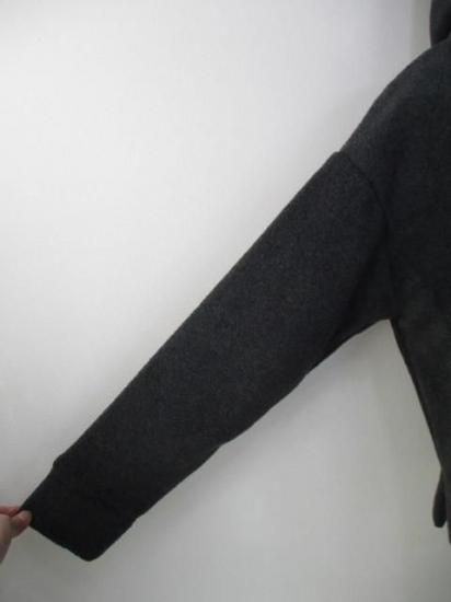 ブティックオーディナリー Boutique Ordinary Fleece Draped Motorcycle Jacket BO25-320T-チャコールグレー