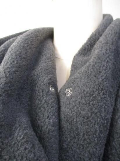 ブティックオーディナリー Boutique Ordinary Fleece Draped Motorcycle Jacket BO25-320T-チャコールグレー