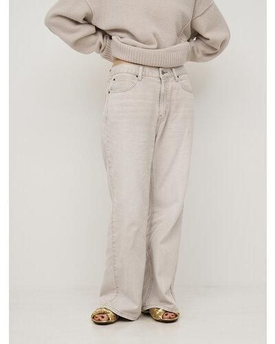 ̵ YENN  LOOSE FIT FLARE PT Y254-3113 ե쥢 ǥ˥ ѥ 롼եå 륷 󥿡ץ쥹 ᡼ǥ LTBEIGE 36