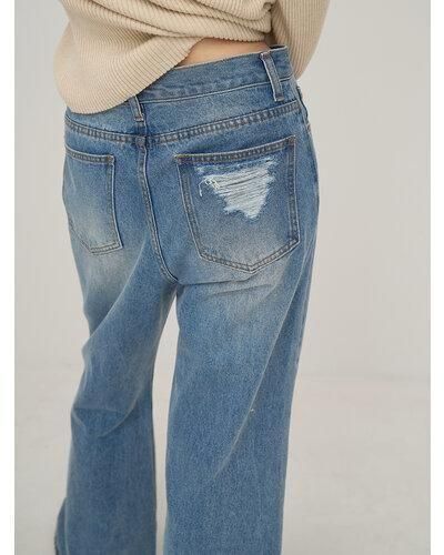 ̵ YENN  LOOSE FIT FLARE PT Y254-3113 ե쥢 ǥ˥ ѥ 롼եå 륷 󥿡ץ쥹 ᡼ǥ LTBLUE 38