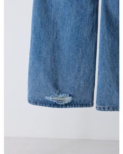 ̵ YENN  LOOSE FIT FLARE PT Y254-3113 ե쥢 ǥ˥ ѥ 롼եå 륷 󥿡ץ쥹 ᡼ǥ LTBLUE 40