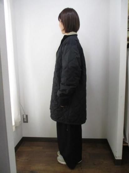 送料無料 シロ デ ラボンテ siro de labonte quilting reversible coat R553308 リバーシブル コート キルティング BLACK×BEIGE
