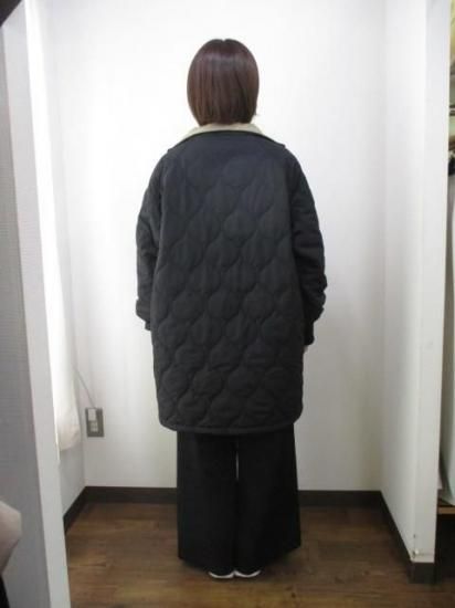 送料無料 シロ デ ラボンテ siro de labonte quilting reversible coat R553308 リバーシブル コート キルティング BLACK×BEIGE