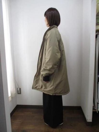 送料無料 シロ デ ラボンテ siro de labonte quilting reversible coat R553308 リバーシブル コート キルティング BLACK×BEIGE