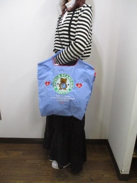 ダブスタ DOUBLE STANDARD CLOTHING BALL&CHAINコラボエコバッグ coffee bear M 0400-002-261 ダブスタ エコバッグ コラボ SAX