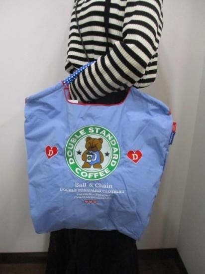 ダブスタ DOUBLE STANDARD CLOTHING BALL&CHAINコラボエコバッグ coffee bear M 0400-002-261 ダブスタ エコバッグ コラボ SAX