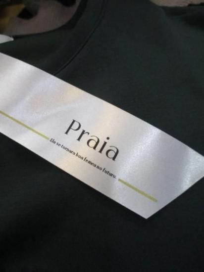 送料無料 プライア Praia カギバリレース+プリントコクーンカットソー LEO-21100B カギバリレース カットソー ダブルフェイス コクーン トップス 着心地 GREEN