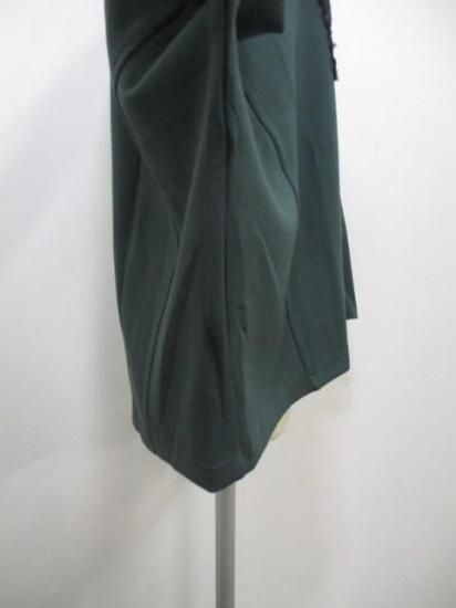 送料無料 プライア Praia カギバリレース+プリントコクーンカットソー LEO-21100B カギバリレース カットソー ダブルフェイス コクーン トップス 着心地 GREEN