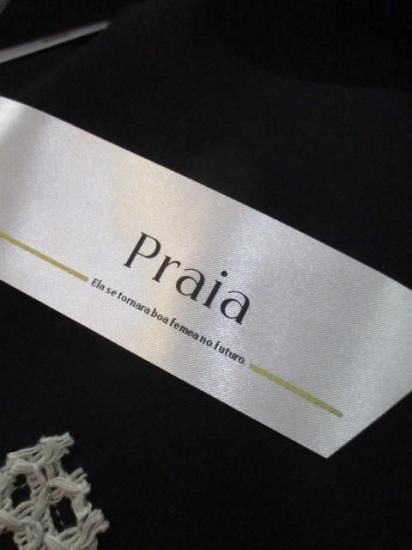 送料無料 プライア Praia カギバリレース+プリントコクーンカットソー LEO-21100B カギバリレース カットソー ダブルフェイス コクーン トップス 着心地 BLACK